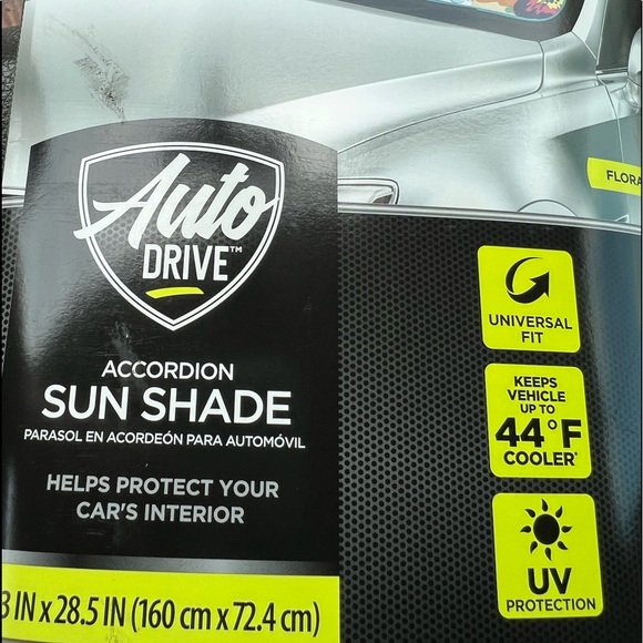 Floral pattern Windshield Shade, UV Protection Visor universal van life - Picture 6 of 8